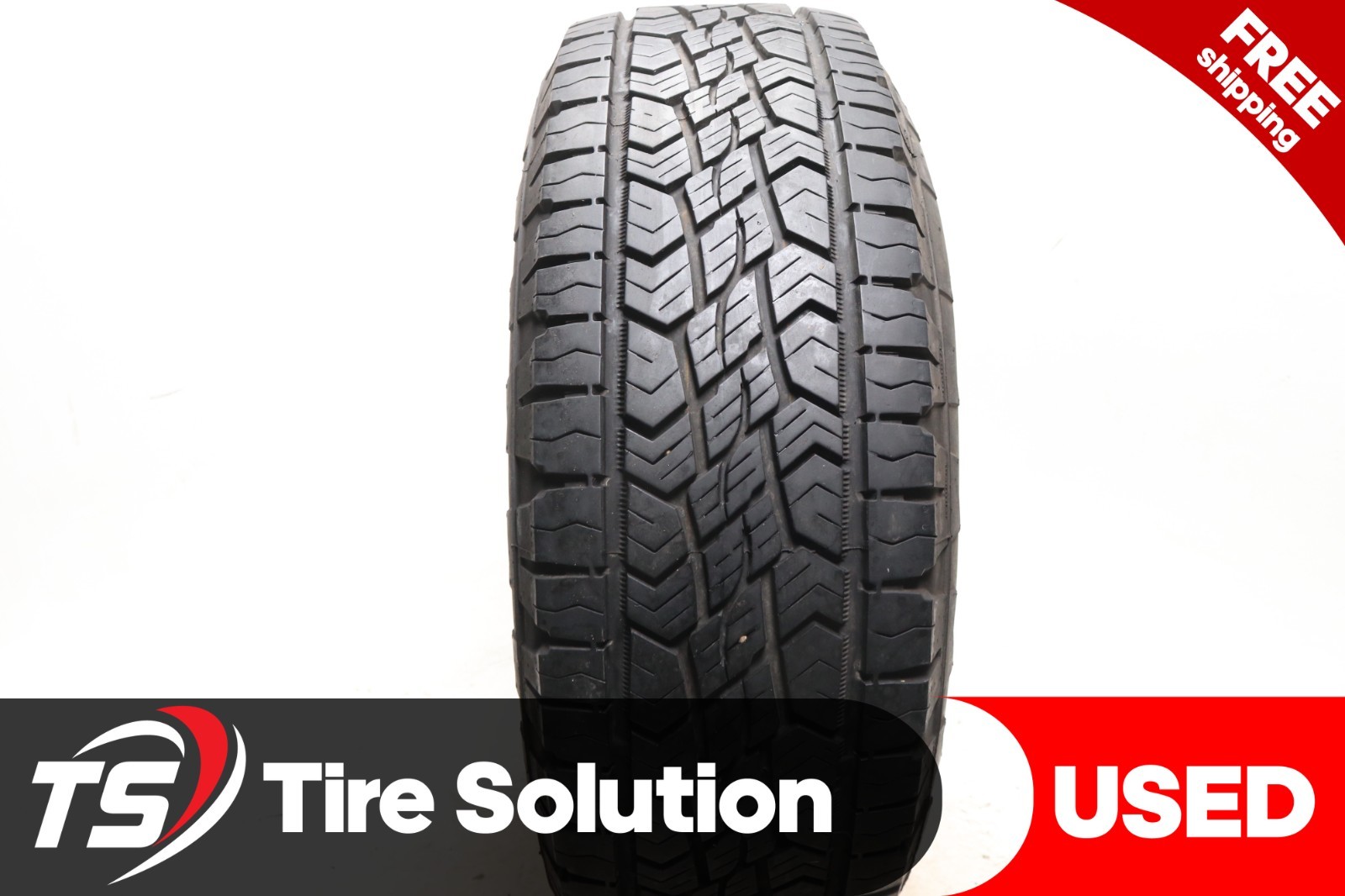Set of 2 Used 265/70R17 Continental TerrainContact A/T – 115S – 9.5-10/32