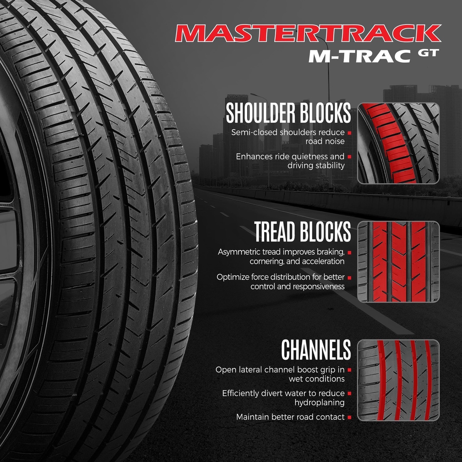 MASTERTRACK M-TRAC GT 275/45R20 XL 110V Ultra High-Performance Passenger Tire