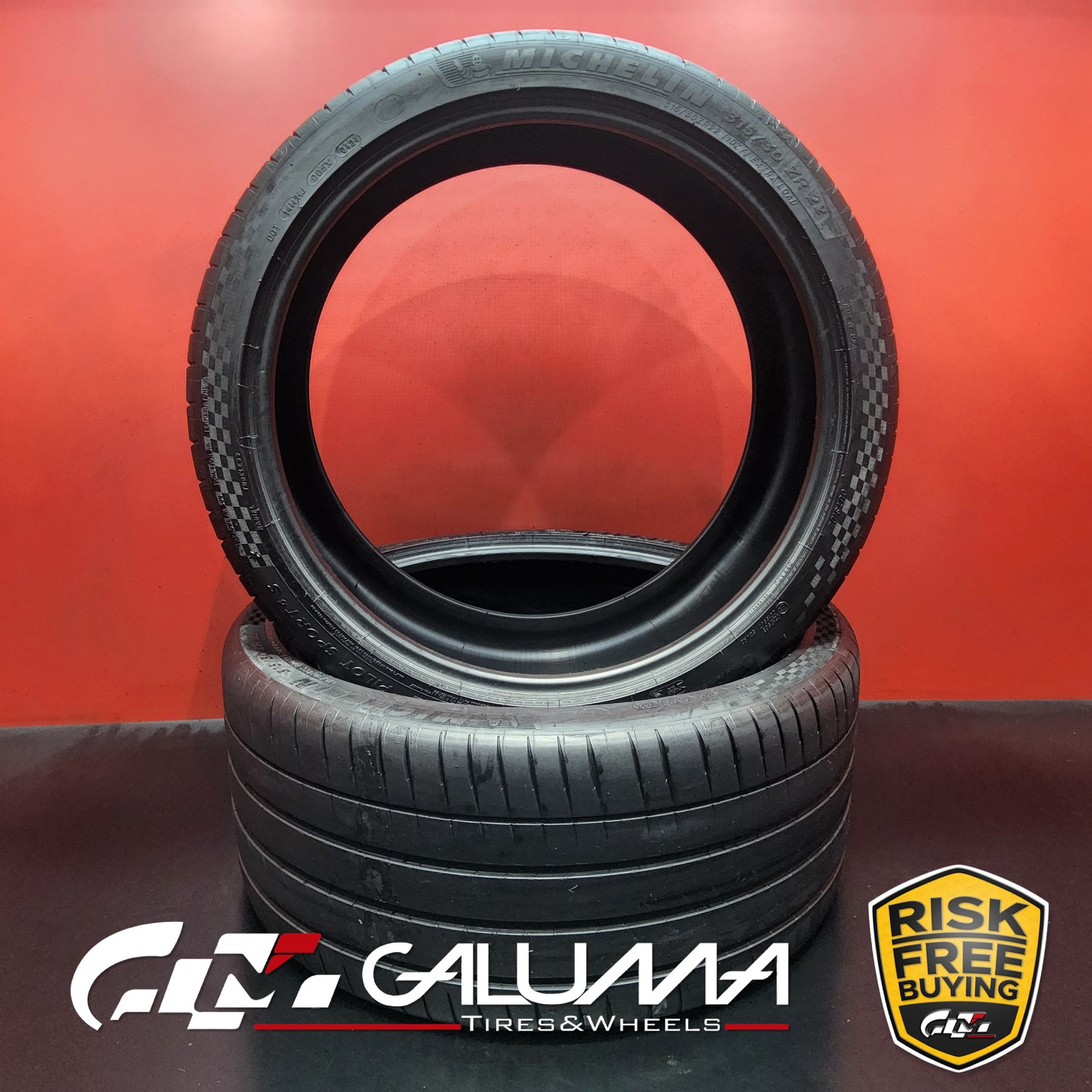 Set of 2 Tires LikeNEW Michelin Pilot Sport 4S ★ XL 315/30ZR22 No Repairs #94102
