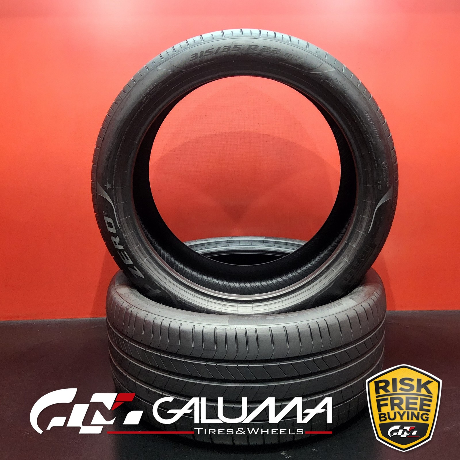 Set of 2 Tires LikeNEW Pirelli P Zero PZ4 Run Flat 315/35R22 315/35/22 XL #87856