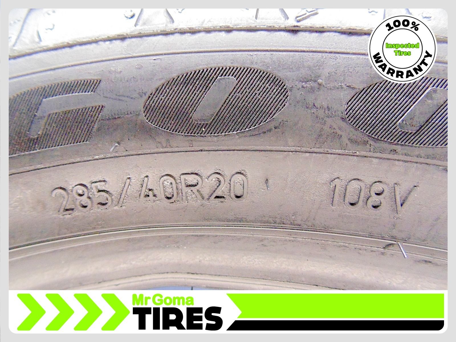 4 GOODYEAR EAGLE SPORT ALL SEASON MOE RFT XL 285/40R20 USED TIRES 108V RUN FLAT