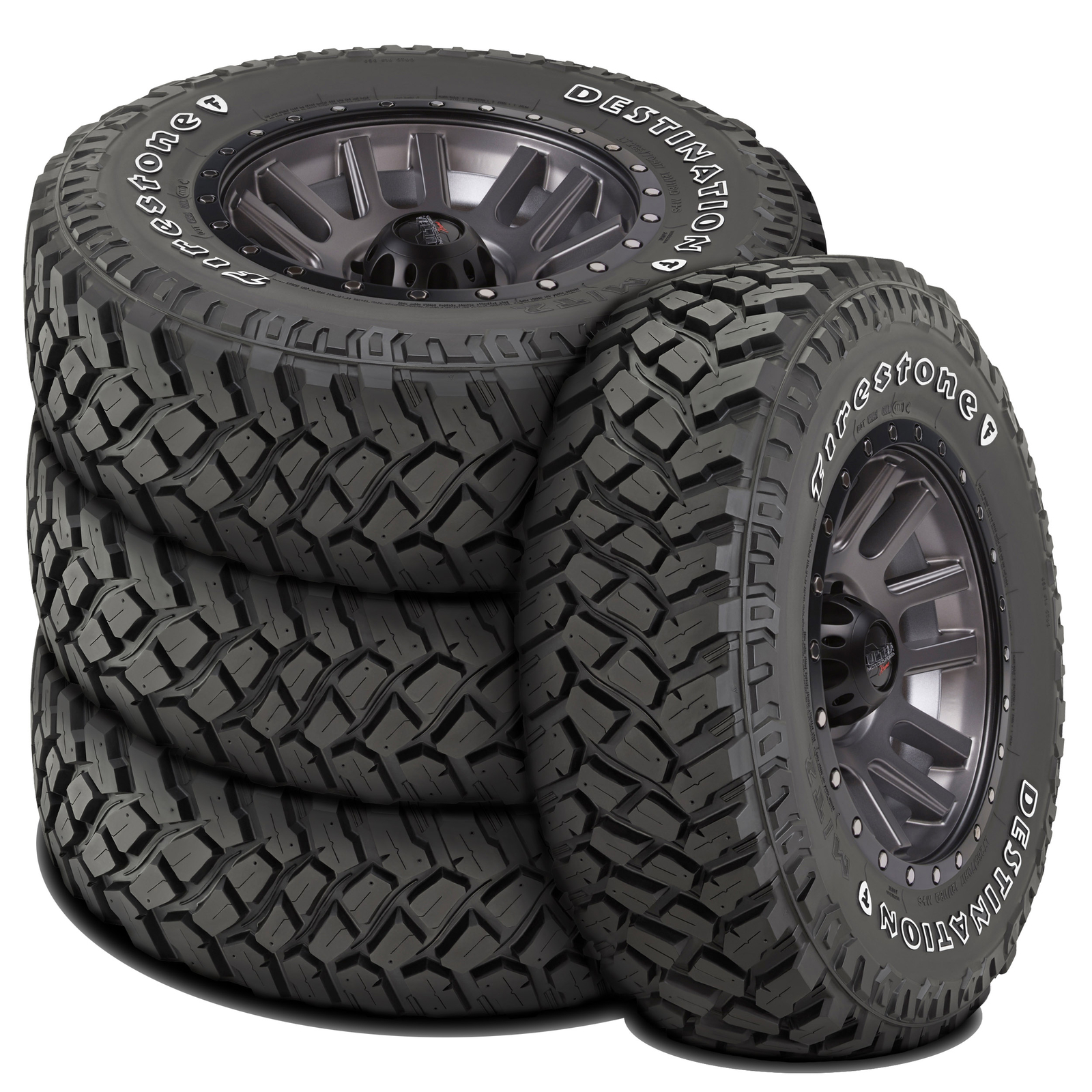 4 Tires LT 33X12.50R15 Firestone Destination M/T2 MT Mud Load C 6 Ply