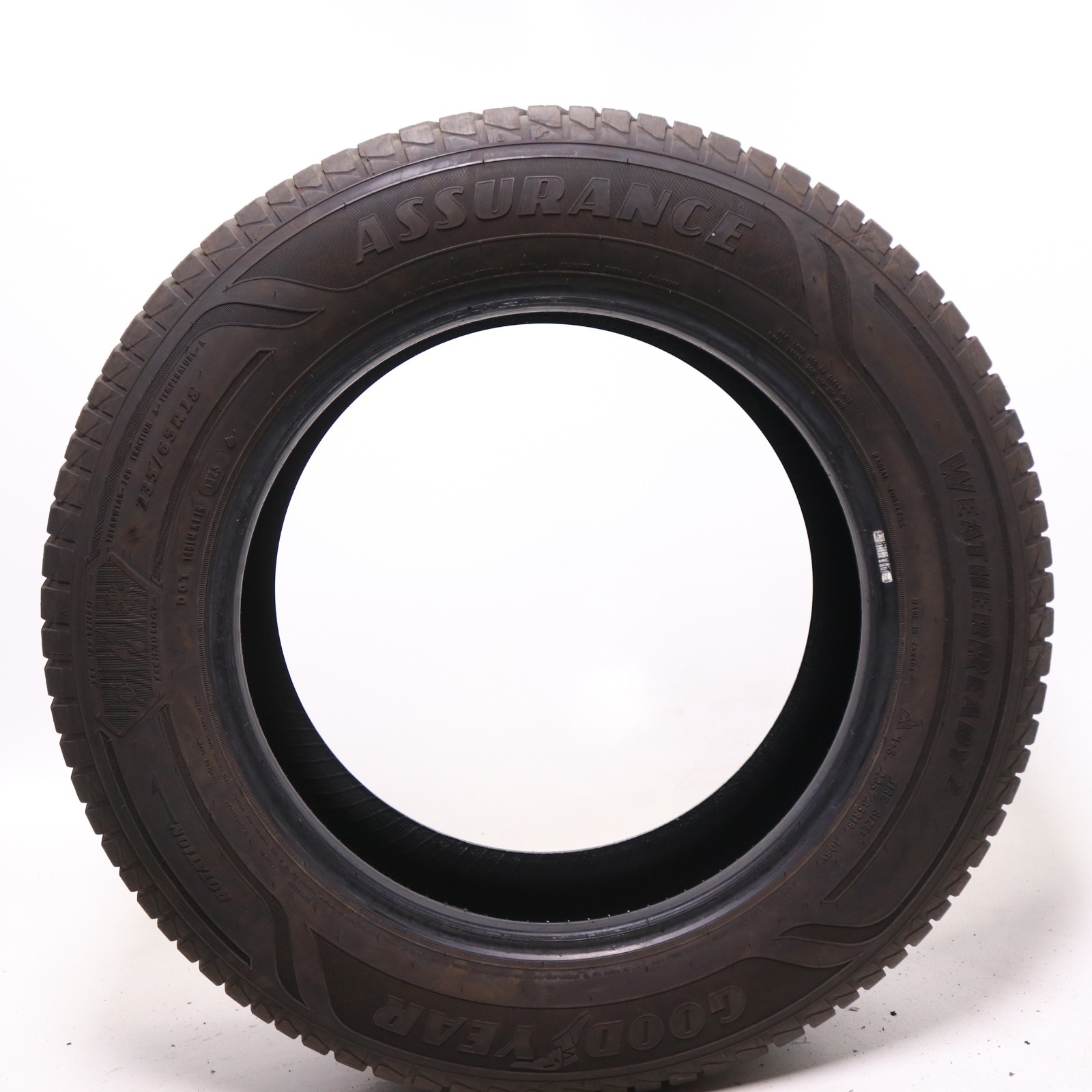 Set of 2 Used 235/65R18 Goodyear Assurance WeatherReady 2 – 106V – 9-9.5/32