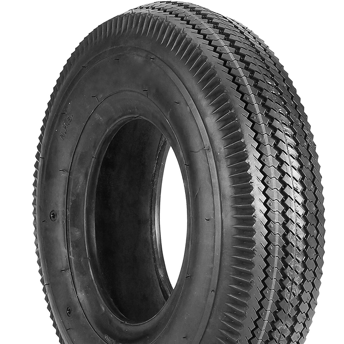 Tire 4.1/3.50-5 Airloc Sawtooth Rib Lawn & Garden 46F Load 4 Ply