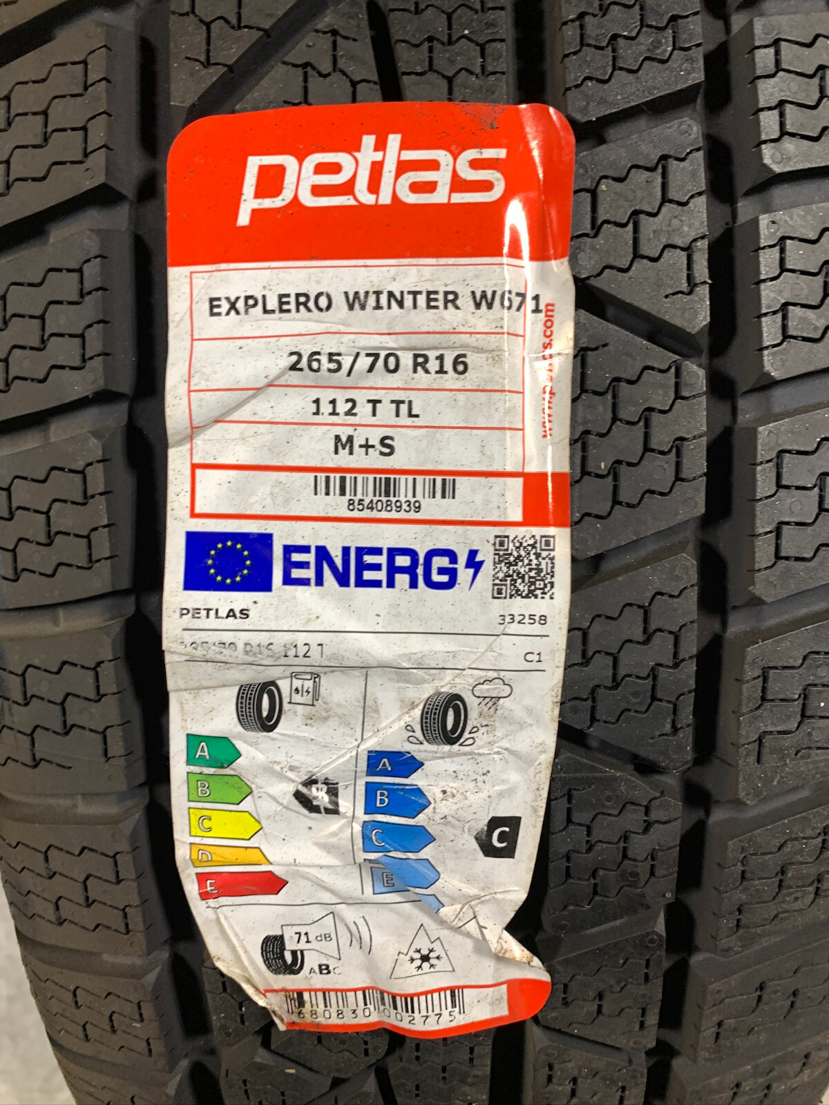 1 New 265 70 16 Petlas Explero Winter W671 Snow Tire