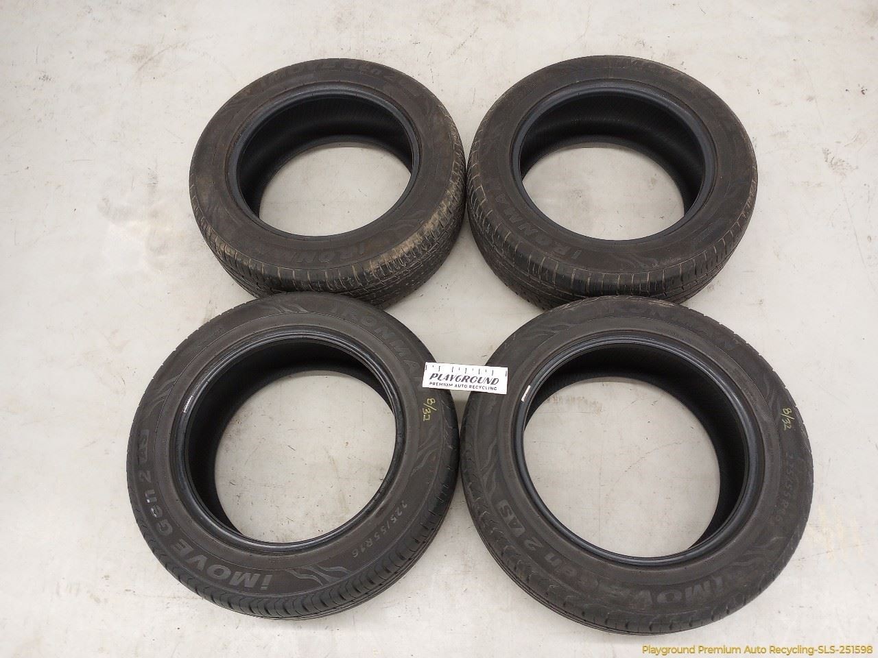 Set Of 4 iMove Gen 2 Ironman Wheel Tire 225/55R16 Thread Depth 8/32 & 9/32