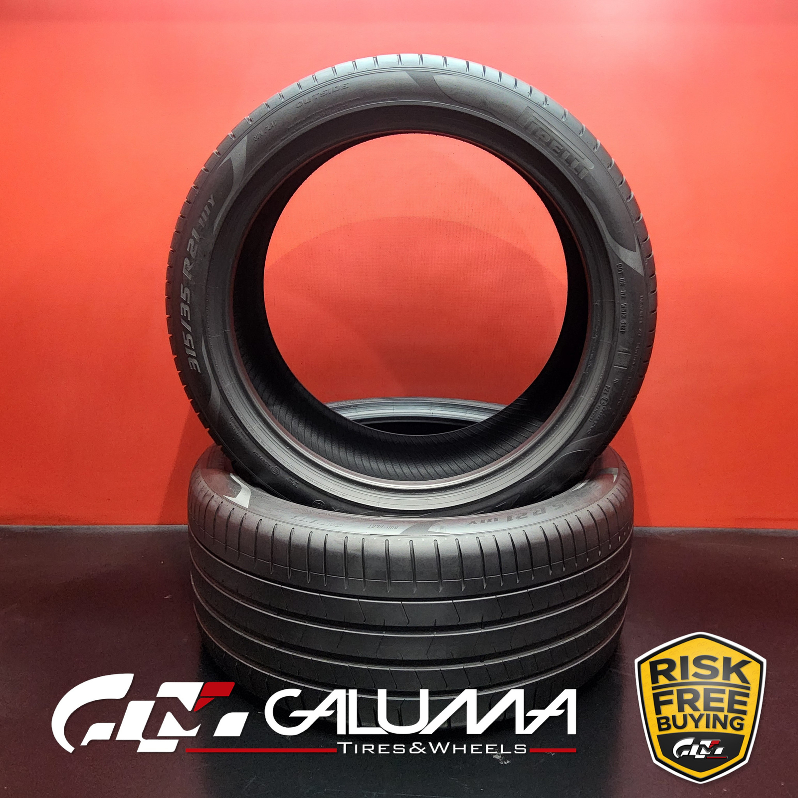 Set of 2 Tires LikeNEW Pirelli P Zero PZ4 Run Flat R21 315/35/21 3153521 #87172