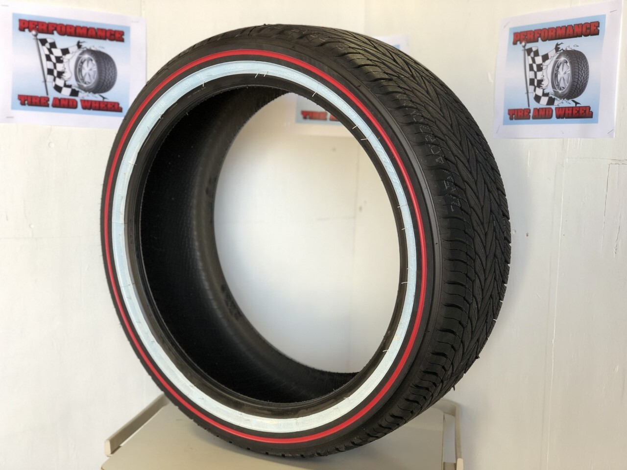 1 NEW 245/40-20 VOGUE Custom Built Radial VIII Red WHITE SIDEWALL 245-40R20