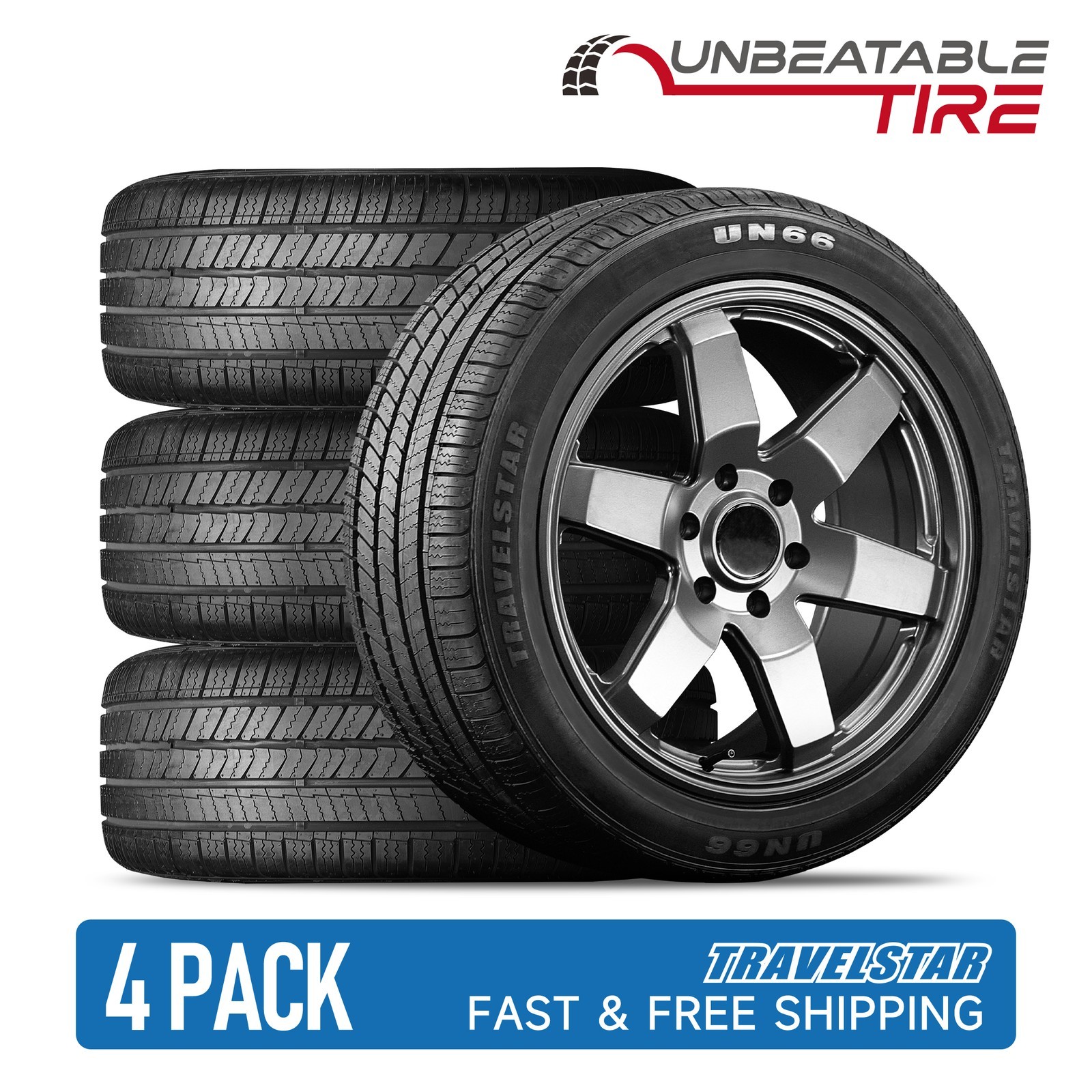 Set of 4 Travelstar UN66 235/60R18 103V All Season High Performance CUV/SUV Tire