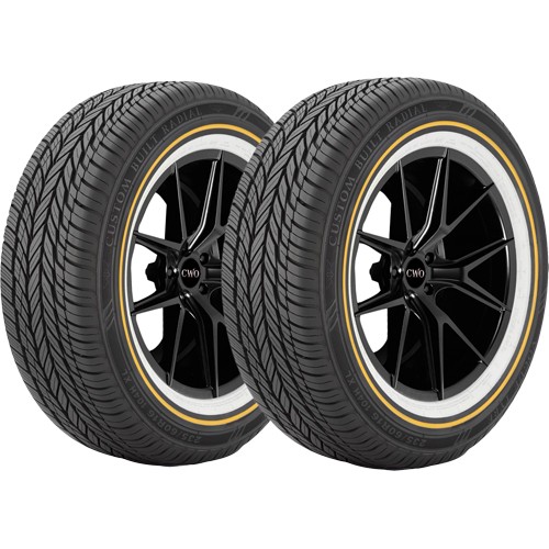 (QTY 2) 225/50R17 Vogue Custom Built Radial 98V XL Gold/White Tires