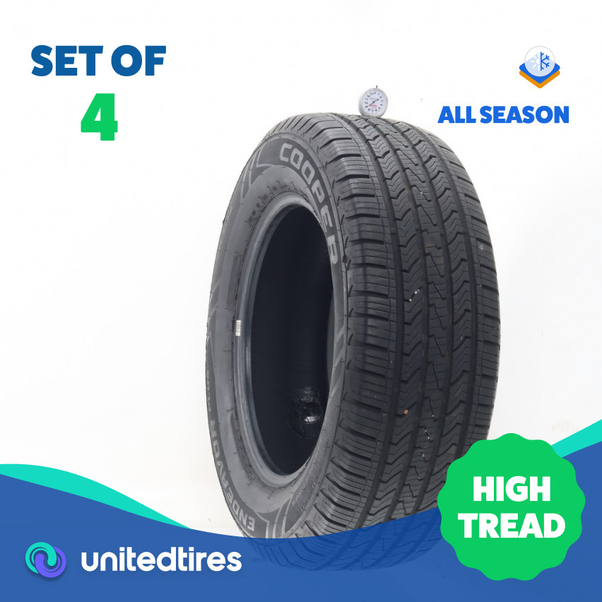 Set of (4) Used 255/65R18 Cooper Endeavor Plus 111H – 8.5-9.5/32