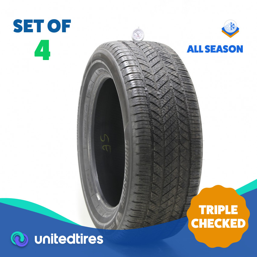 Set of (4) Used 275/55R20 Bridgestone Alenza AS Ultra 113H – 5.5-7/32