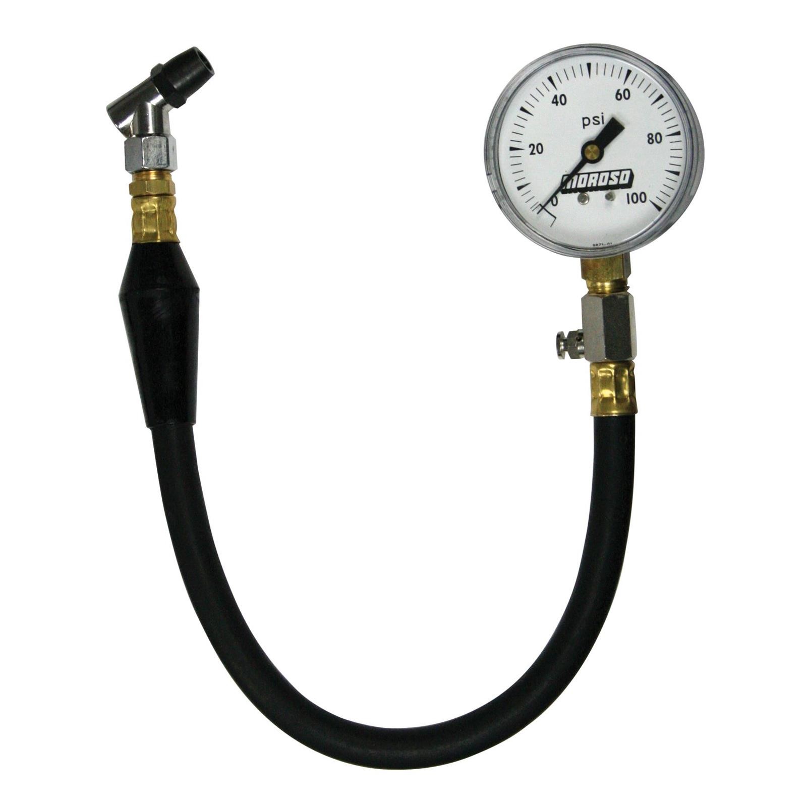 Moroso 89570 Tire Gauge, 100 Psi, 4 In Display, 1/2 Percent Acc.