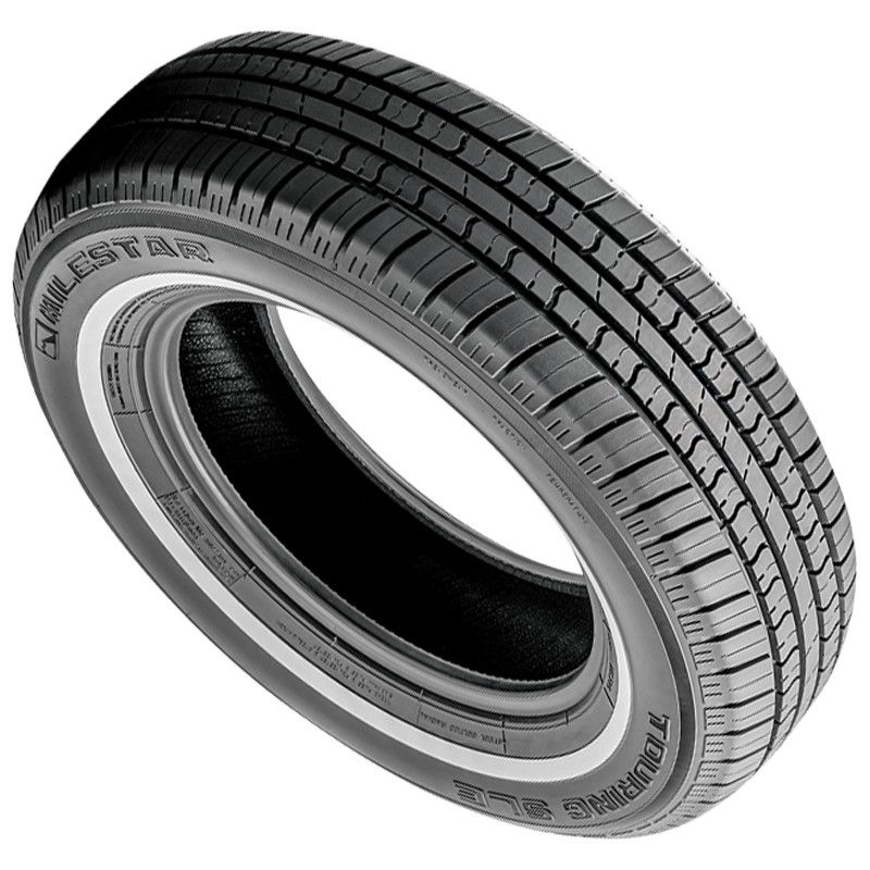 4 Milestar MS775 P205/75R15 97S Tire White Side Wall Classic Vintage All Season