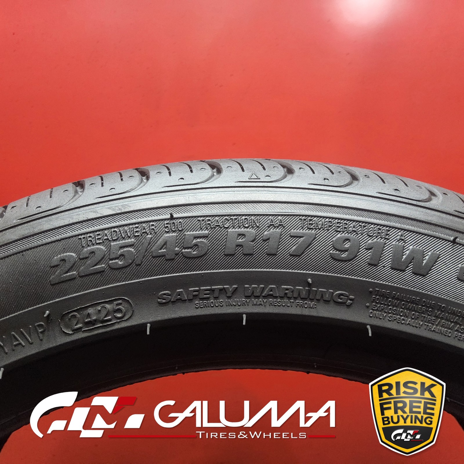 1 Tire LikeNEW Kumho Majesty Solus KU50 225/45R17 225/45/17 91W No Repairs 95117