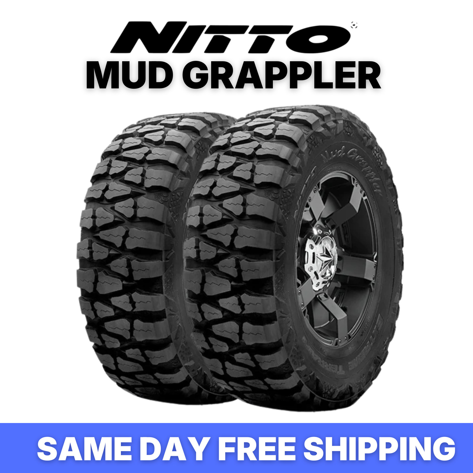 (SET OF 2) LT 37X13.50R20 Nitto Mud Grappler NEW Tires 127Q Load E
