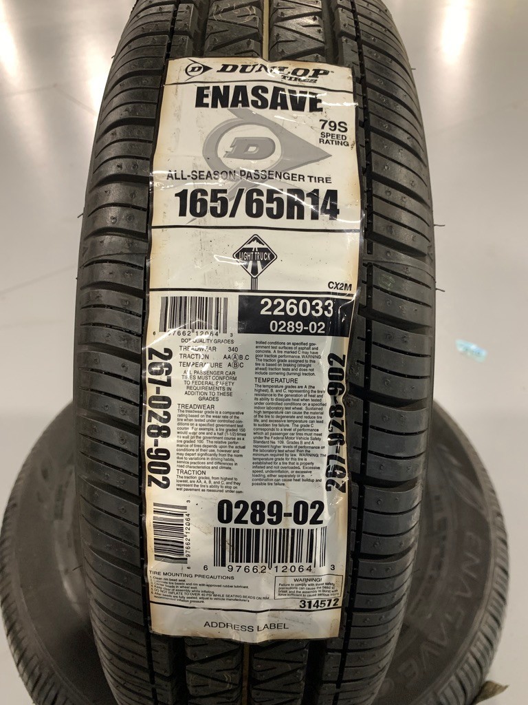 2 New 165 65 14 Dunlop Enasave 01 AS All Season Tires