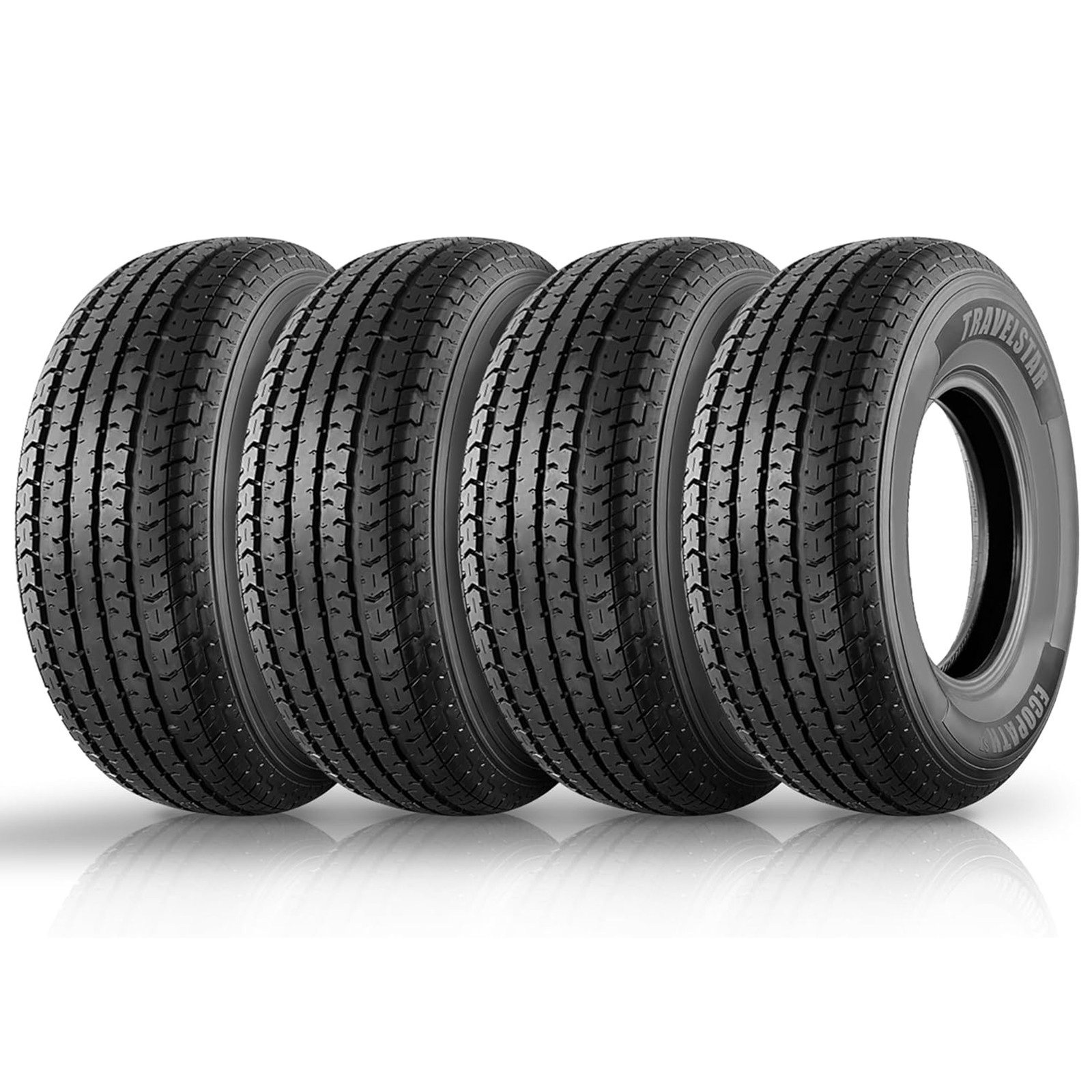 Set of 4 Travelstar Ecopath ST235/80R16 127M 12PR Load F Trailer Tires 235 80 16