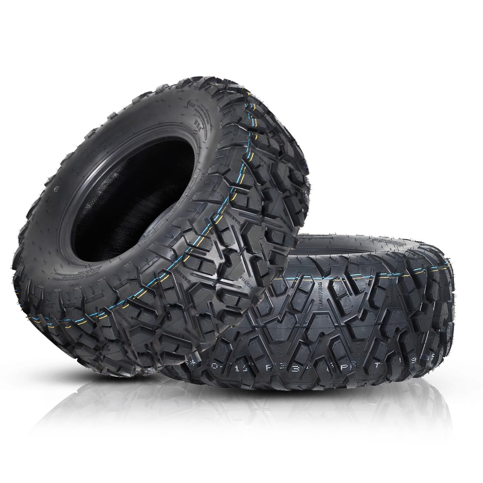 2 Pcs 25×8-12 & 25×10-12 & 23X7-10 All Terrain ATV UTV 6 Ply Tires-Bundle Set