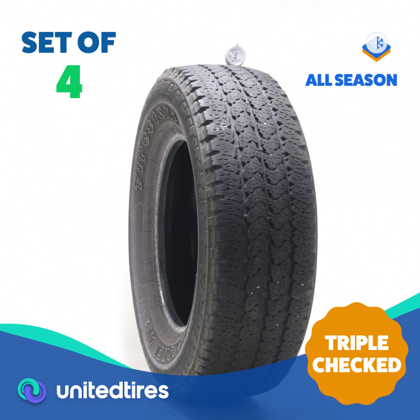 Set of (4) Used LT 275/70R18 Firestone Transforce AT2 – 7-8.5/32 (1AAKM)