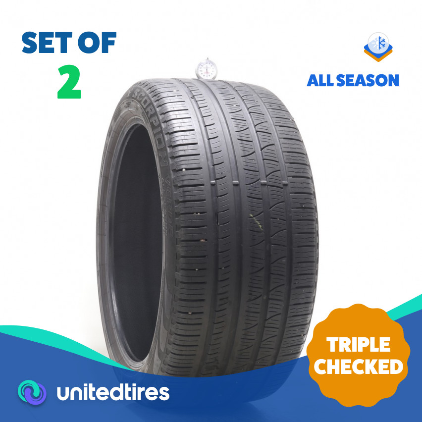 Set of (2) Used 315/35R21 Pirelli Scorpion Verde NO 111V – 7/32