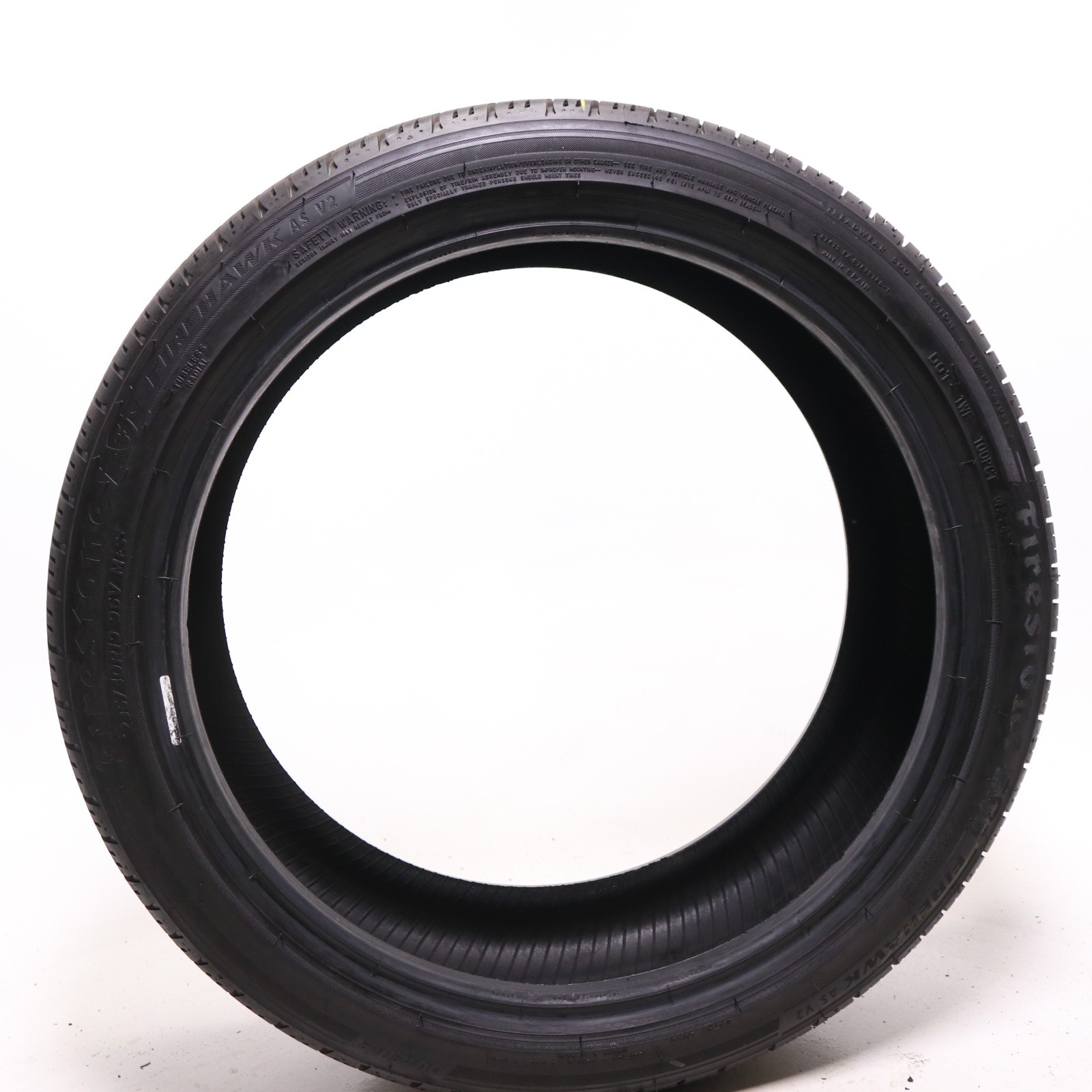 Set of 2 Used 235/40R19 Firestone Firehawk AS V2 – 96V – 7-8/32 No Repairs