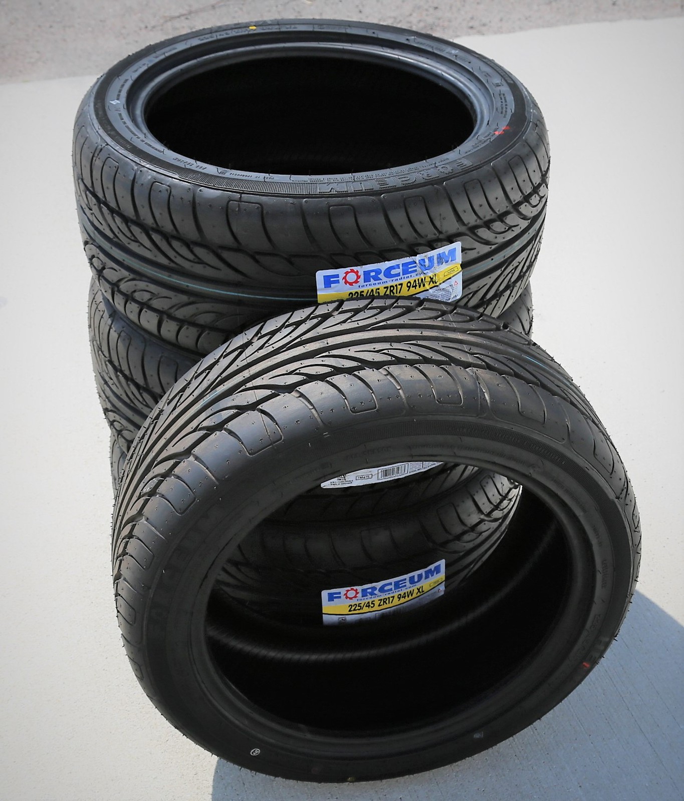4 Tires 225/45R17 ZR Forceum Hena Steel Belted AS A/S High Performance 94W XL
