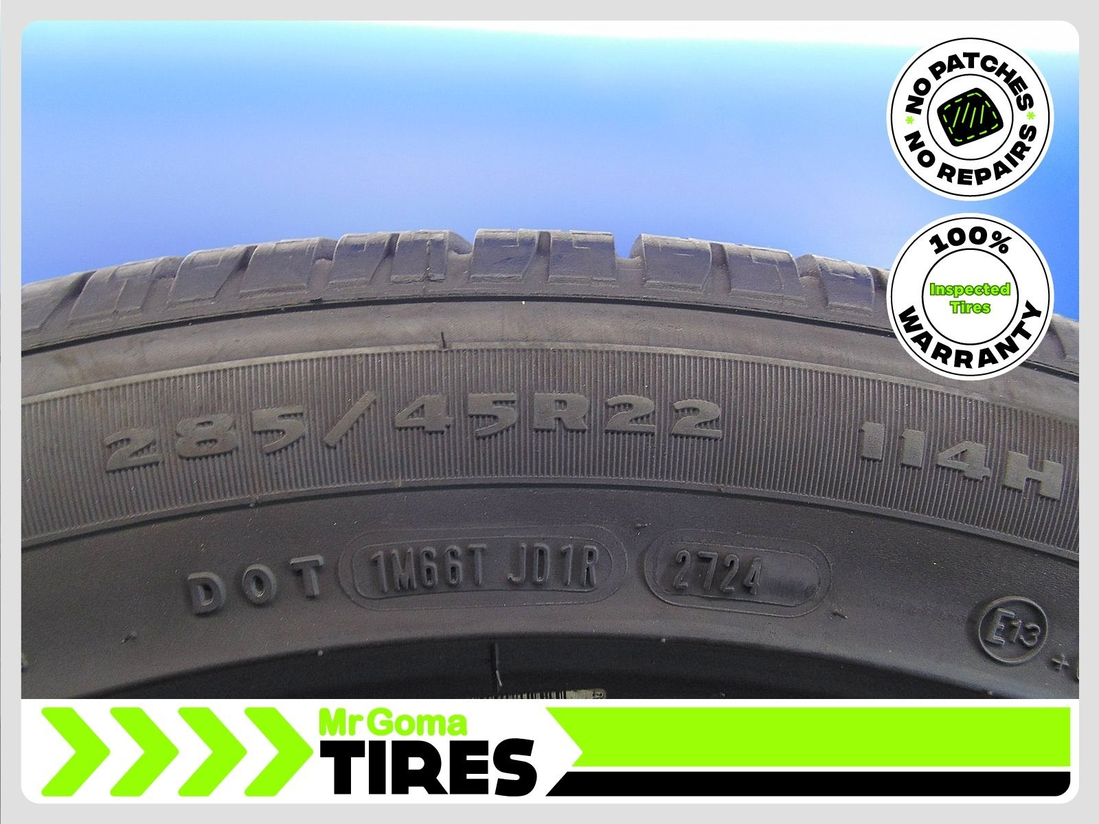 1 GOODYEAR EAGLE TOURING XL 285/45R22 USED TIRE 8.5/32 TREAD 114H 2854522