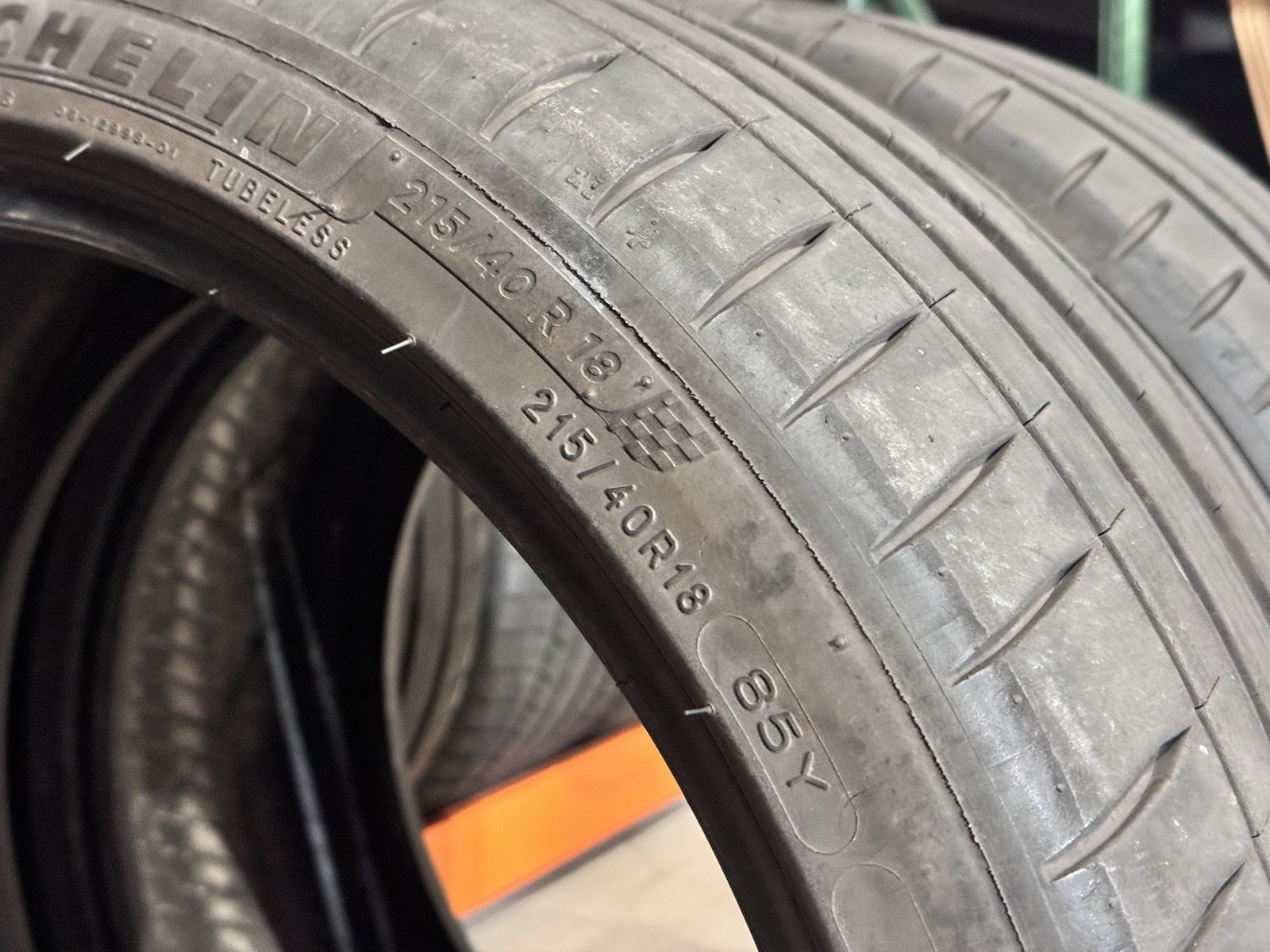 2 Used P215/40R18 Michelin Pilot Sport 4 85 Y – 6.5/32 (2x)
