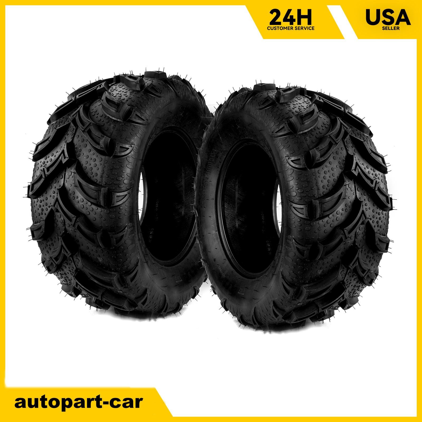 2pcs 25×10-12 ATV Tires 25x10x12 6Ply Heavy Duty ATV UTV All Terrain