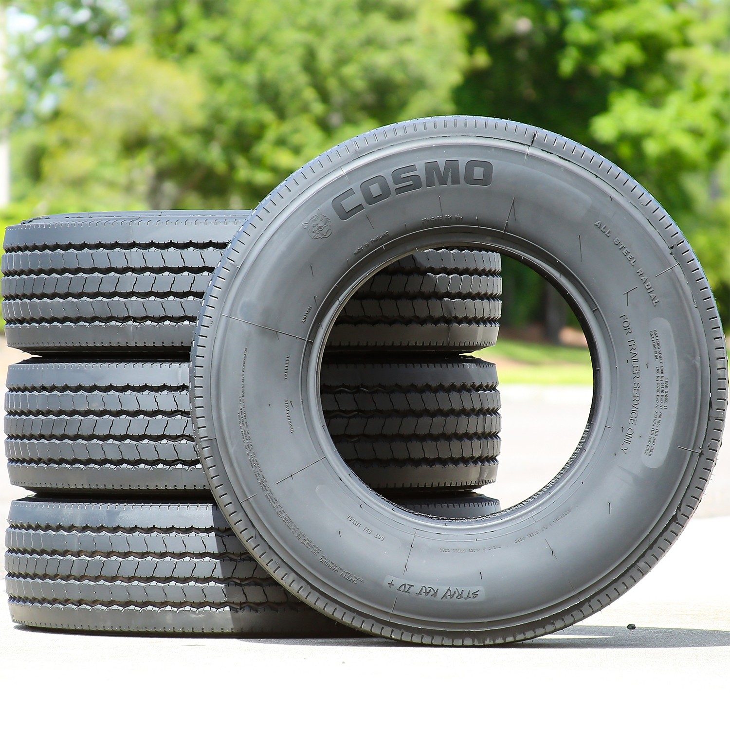 2 Tires Cosmo Stray Kat IV+ All Steel ST 235/80R16 Load G 14 Ply Trailer