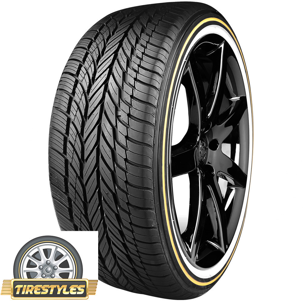 (1) 245/35R20 VOGUE TYRE WHITE/GOLD 245 35 20 TIRES