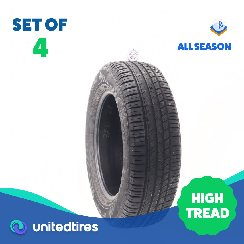 Set of (4) Used 225/65R17 Nokian Encompass AW01 106H – 8.5-9/32