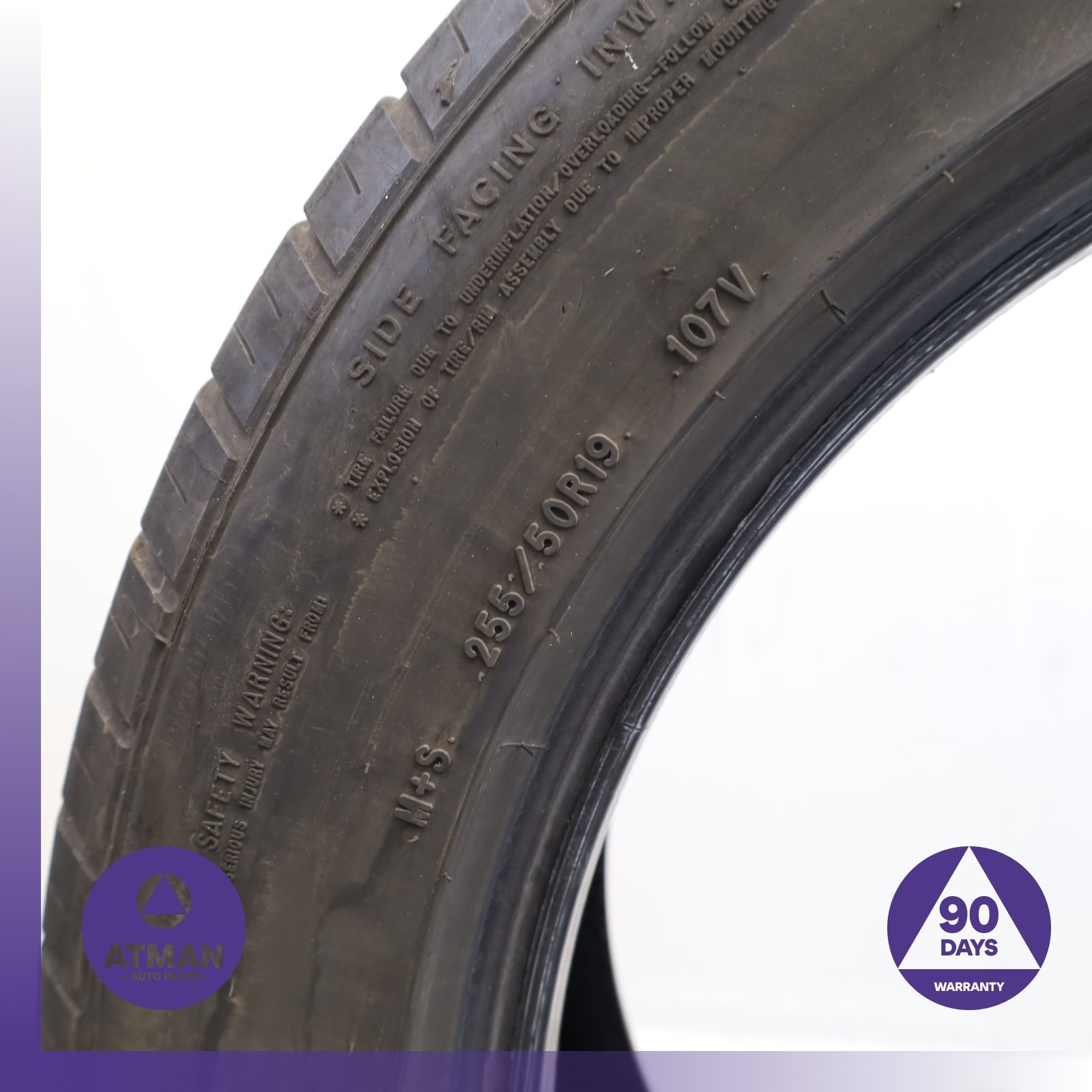 255/50R19 Goodyear Eagle Sport All Season 255 50 19′ 107V DOT 3222 Tire