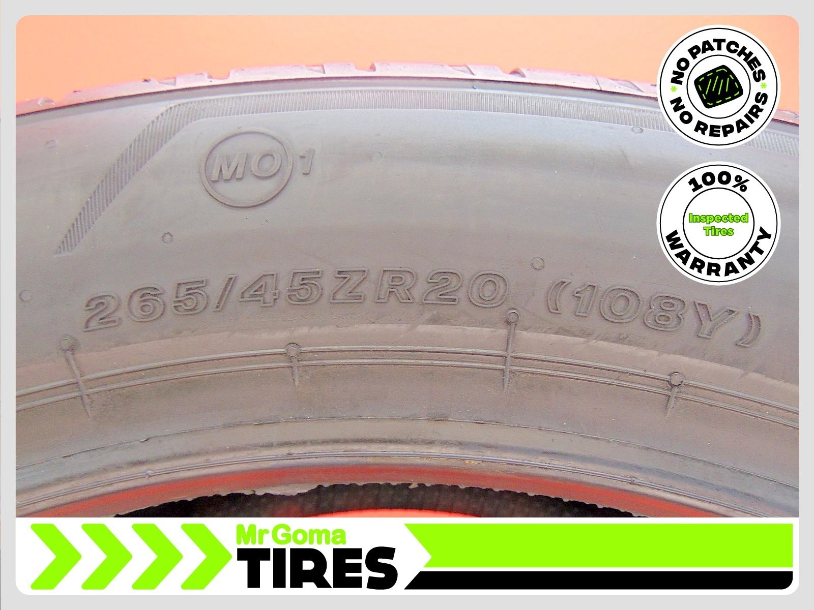 1 BRIDGESTONE POTENZA SPORT MO1 XL 265/45ZR20 USED TIRE 7.3/32 TREAD 2654520