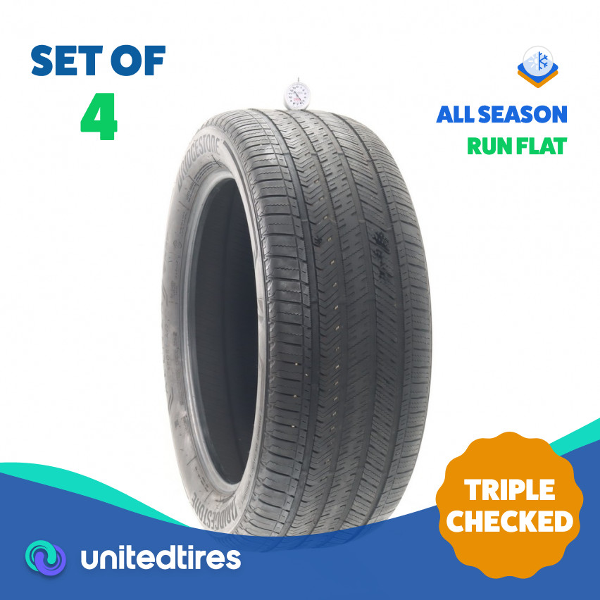 Set of (4) Used 285/45R21 Bridgestone Alenza Sport A/S RFT 113H – 5.5-6.5/32