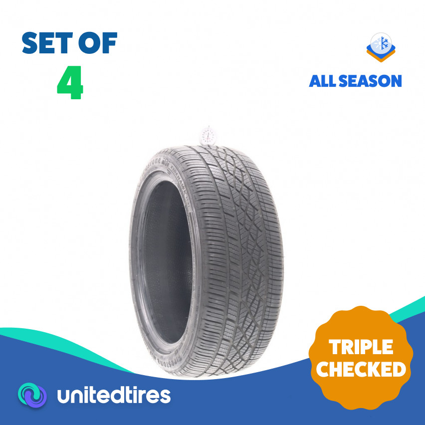 Set of (4) Used 225/45R17 Firestone Firehawk AS V2 94W – 7-7.5/32