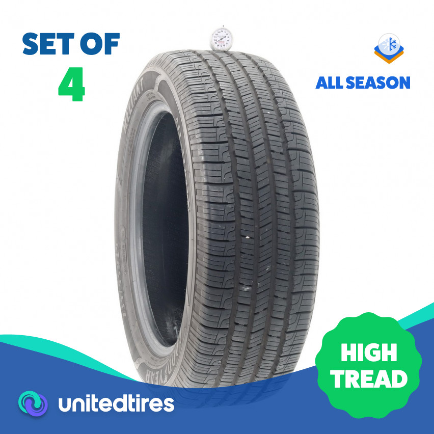 Set of (4) Used 235/55R19 Goodyear Reliant All-season 101V – 9-10/32