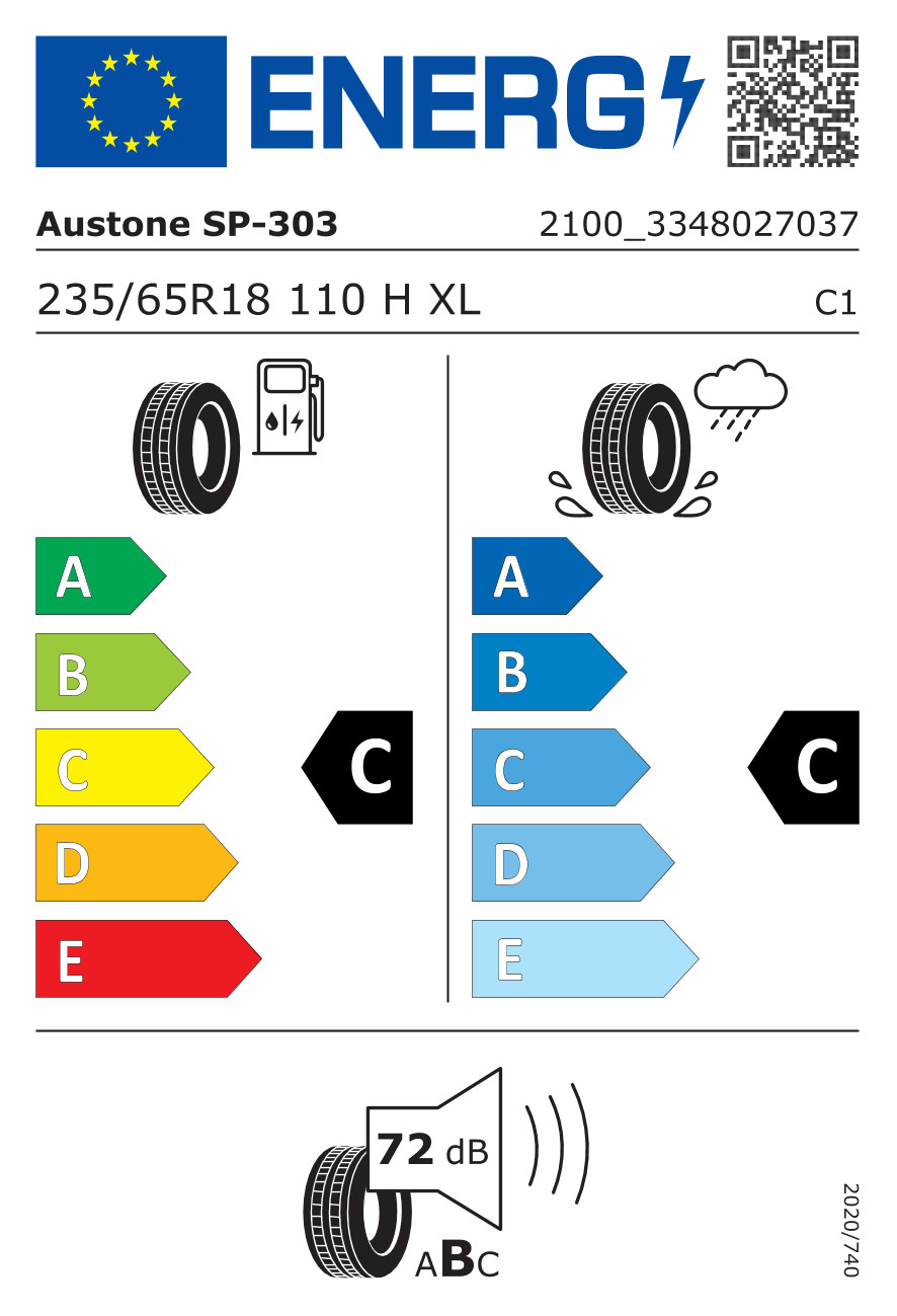 Tyres 235/65 r18 110H XL AUSTONE SP303 ATHENA Summer Tyre New