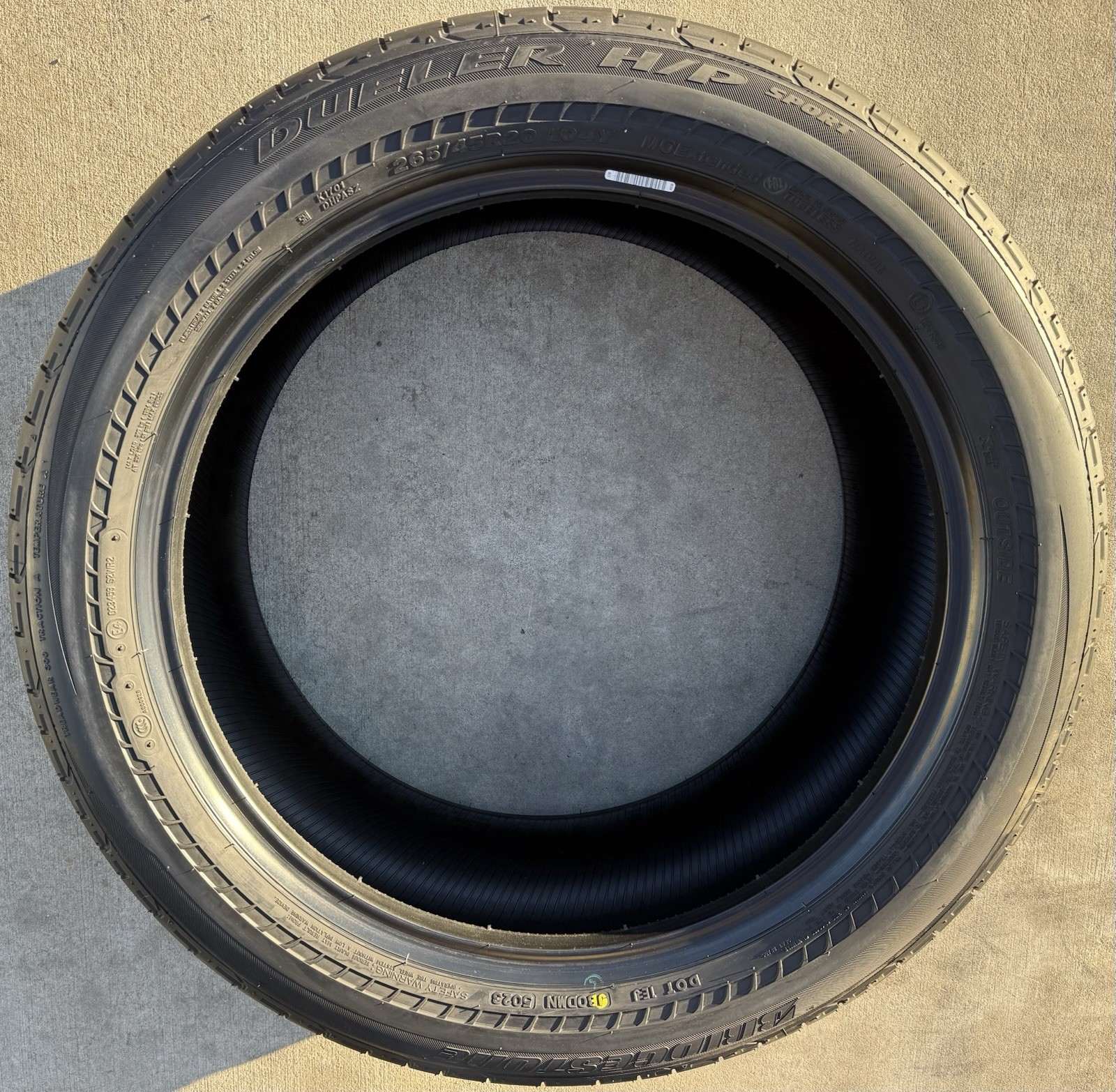 TWO NEW 265/45R20 104Y Bridgestone Dueler H/P HP Sport RFT MOExtended Run Flats