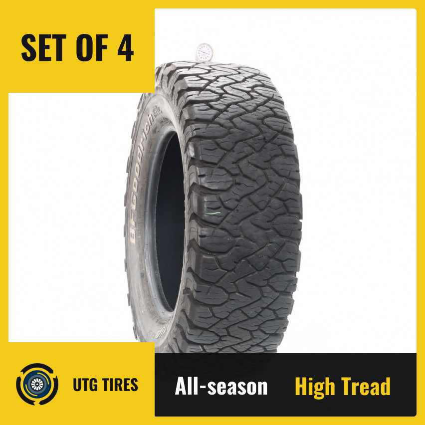Set of (4) Used LT 275/65R18 BFGoodrich All-Terrain T/A KO3 – 11-12.5/32
