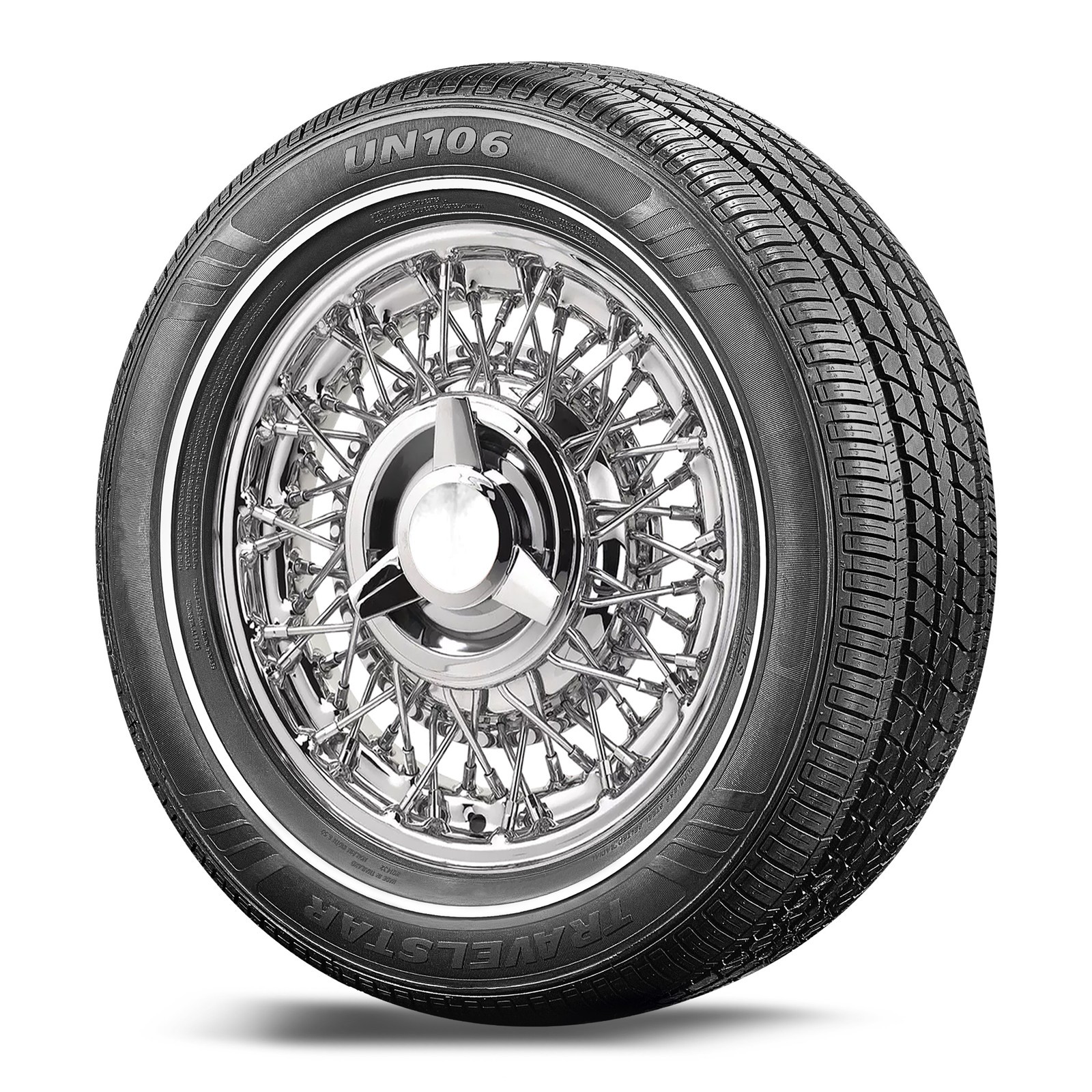 Set of 4 Travelstar UN106 225/60R17 99T 9mm White Wall A/S Passenger Car Tire