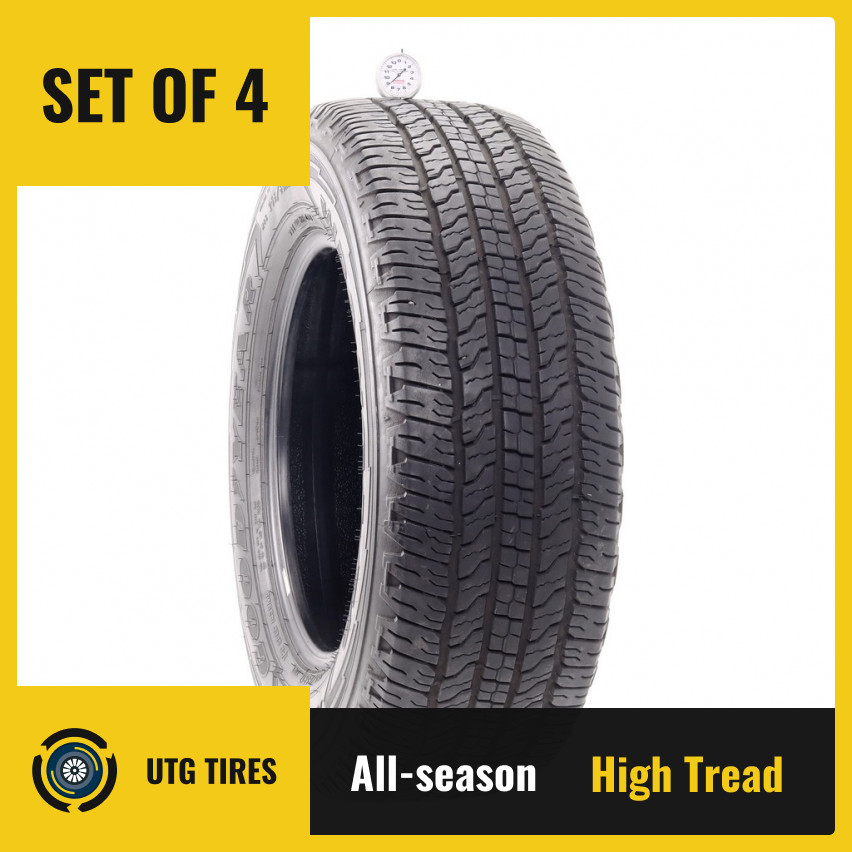 Set of (4) Used 255/65R17 Goodyear Wrangler Fortitude HT – 8.5-9.5/32