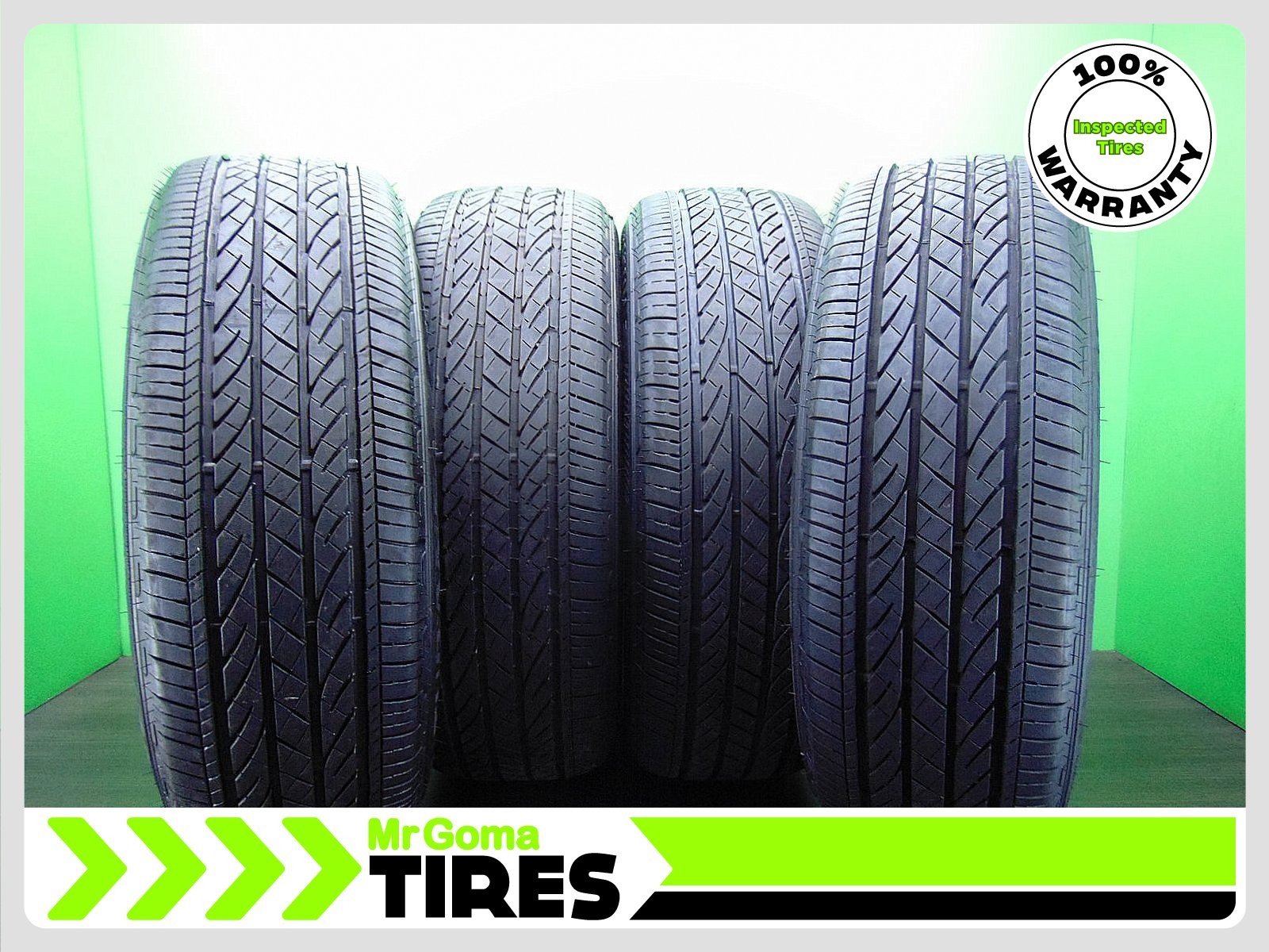 4 235/55R19 USED TIRES BRIDGESTONE TURANZA EL440 8.0/32 TREAD 101H 2355519