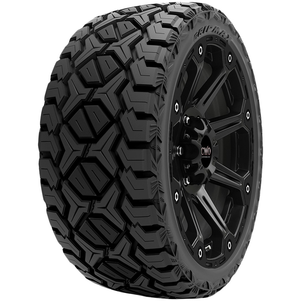 (QTY 4) 33×12.50R22LT Gripmax MaxGrip R/T 114Q LRF Black Wall Tires