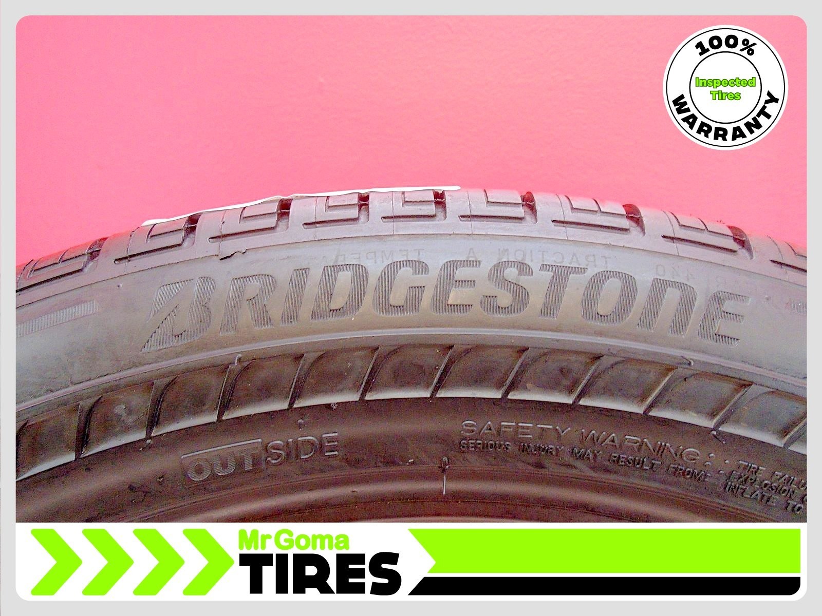 1 BRIDGESTONE ALENZA A/S 02 RSC RFT 235/50R20 USED TIRE 8.9/32 TREAD RUN FLAT