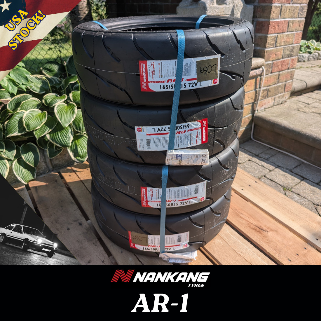Nankang AR-1 (Set of 2) 165/50R15 – 80TW Summer Street Performance