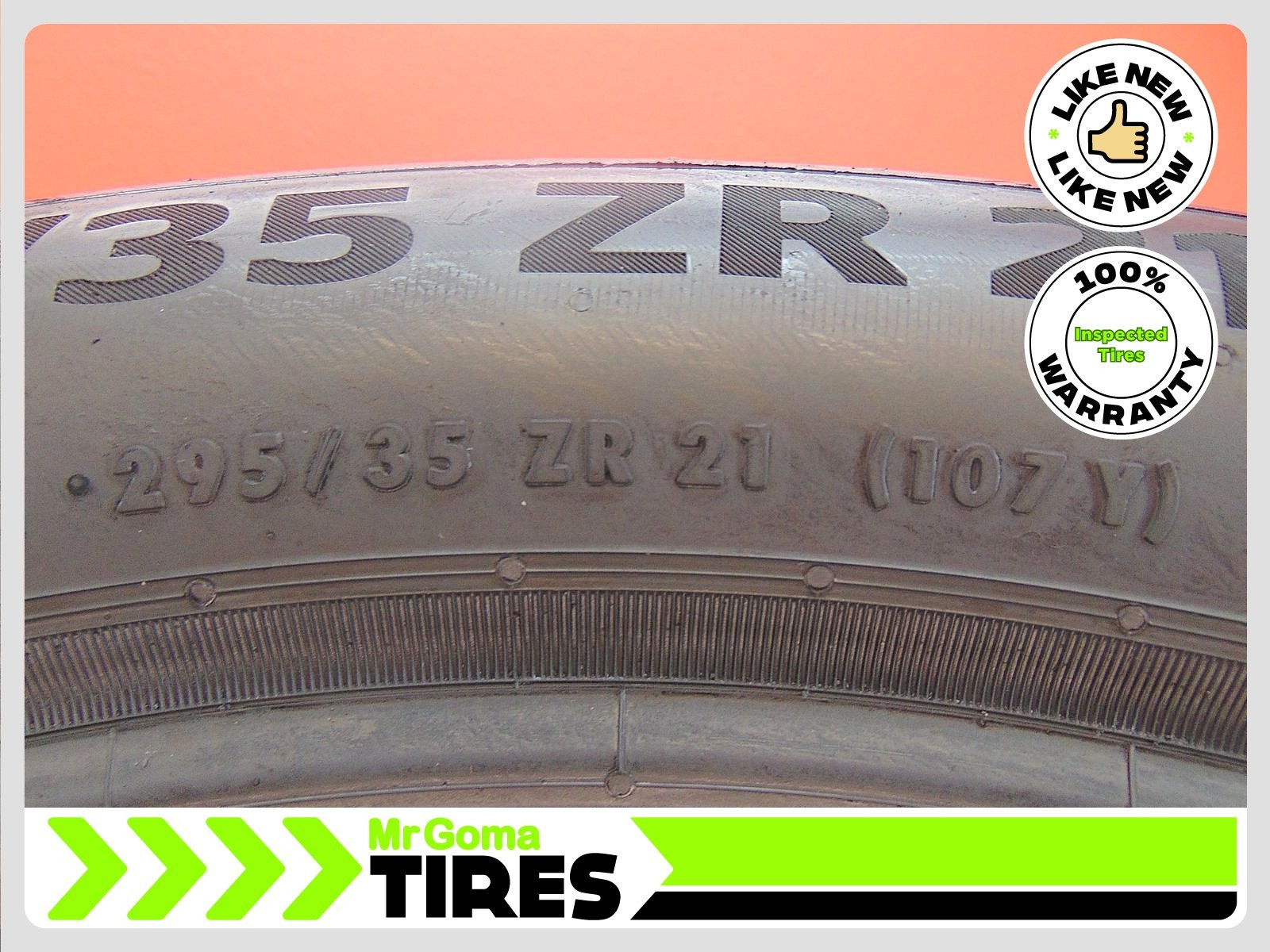 1 CONTINENTAL SPORTCONTACT 7 MO1 XL 295/35ZR21 USED TIRE 7.3/32 TREAD 2953521