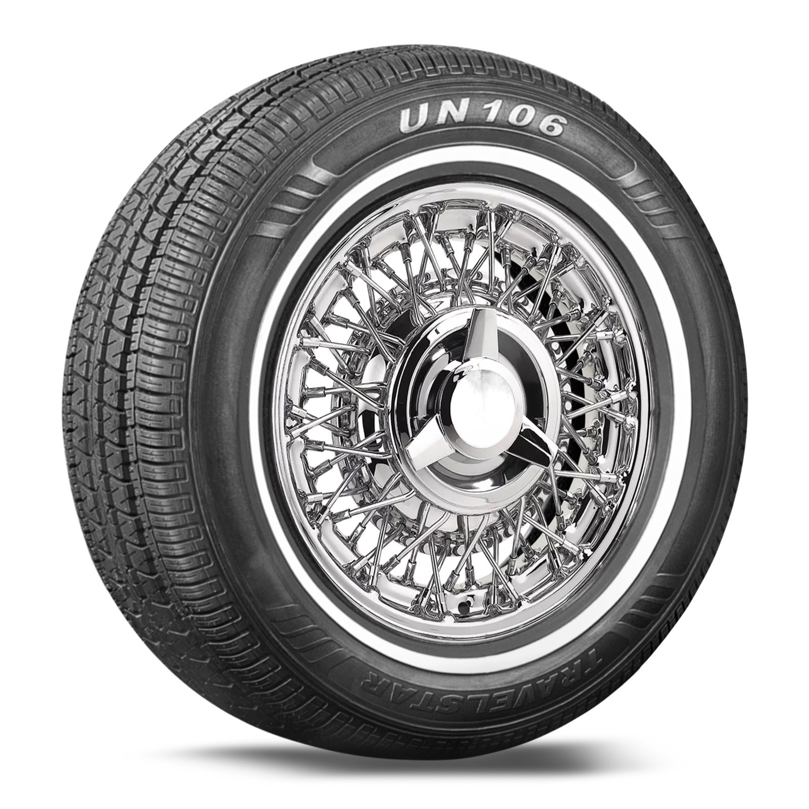 Set of 4 Travelstar UN106 175/75R14 86T 14mm White Wall A/S Passenger Car Tire