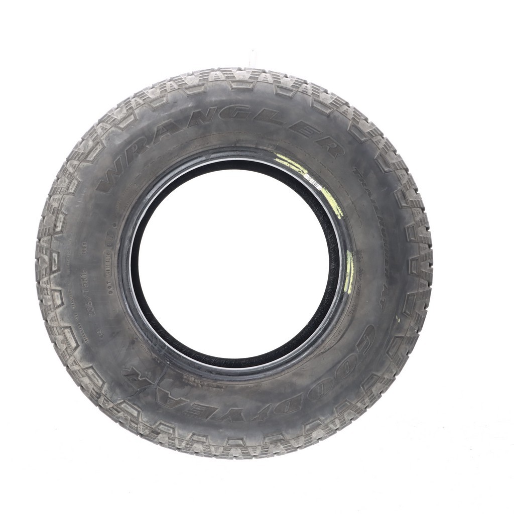 Set of (4) Used 235/75R15 Goodyear Wrangler Trailrunner AT 105S – 9-10/32